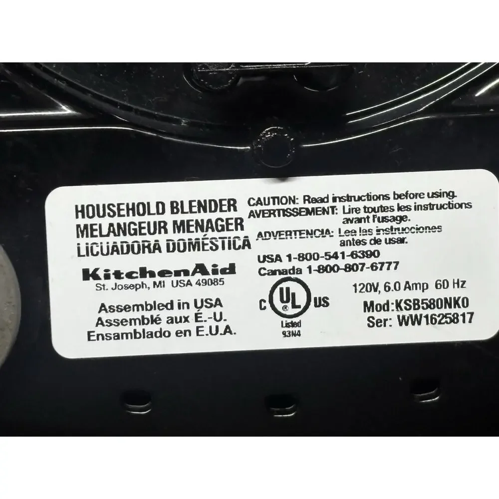 KitchenAid Blender KSB580NKO KSB560 KSB580 Motor Base ONLY Tested Works!